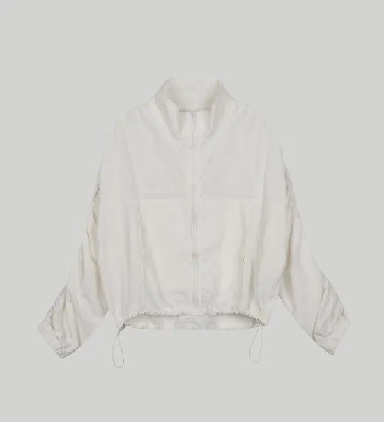 SHOULDER SHIRRING WINDBREAKER