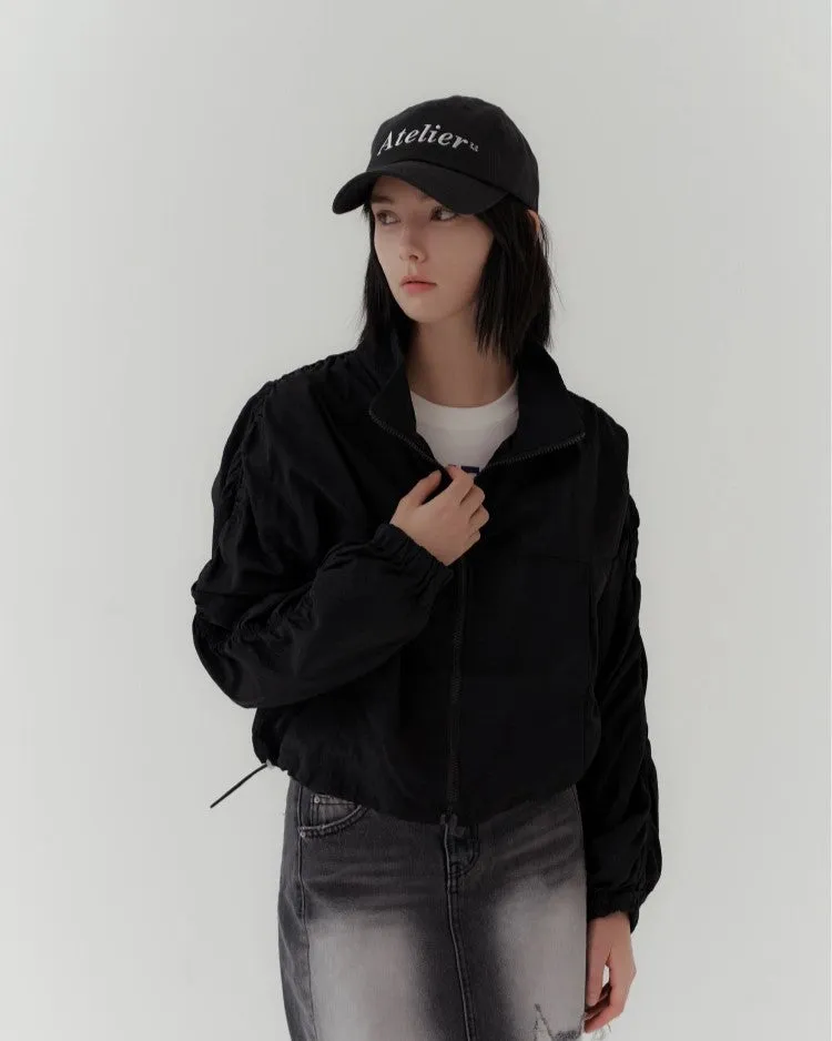 SHOULDER SHIRRING WINDBREAKER