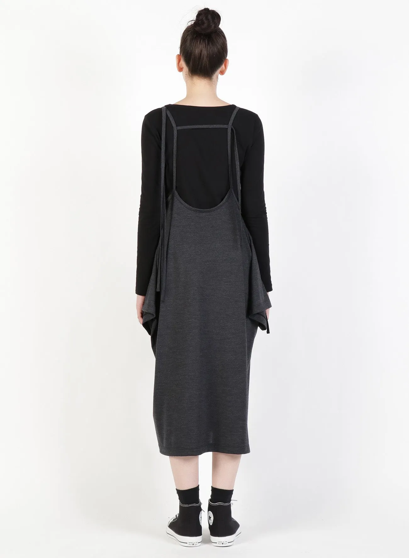 Silky Wool Plain stitch Suspender Hanging Skirt