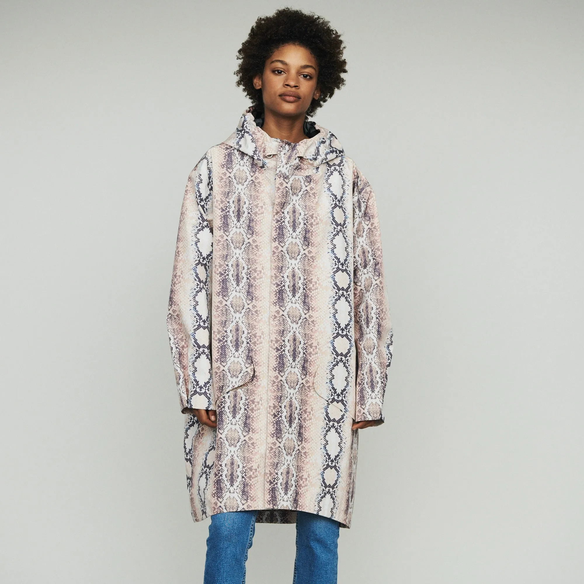 Snake Print Wind Jacket - Printed
