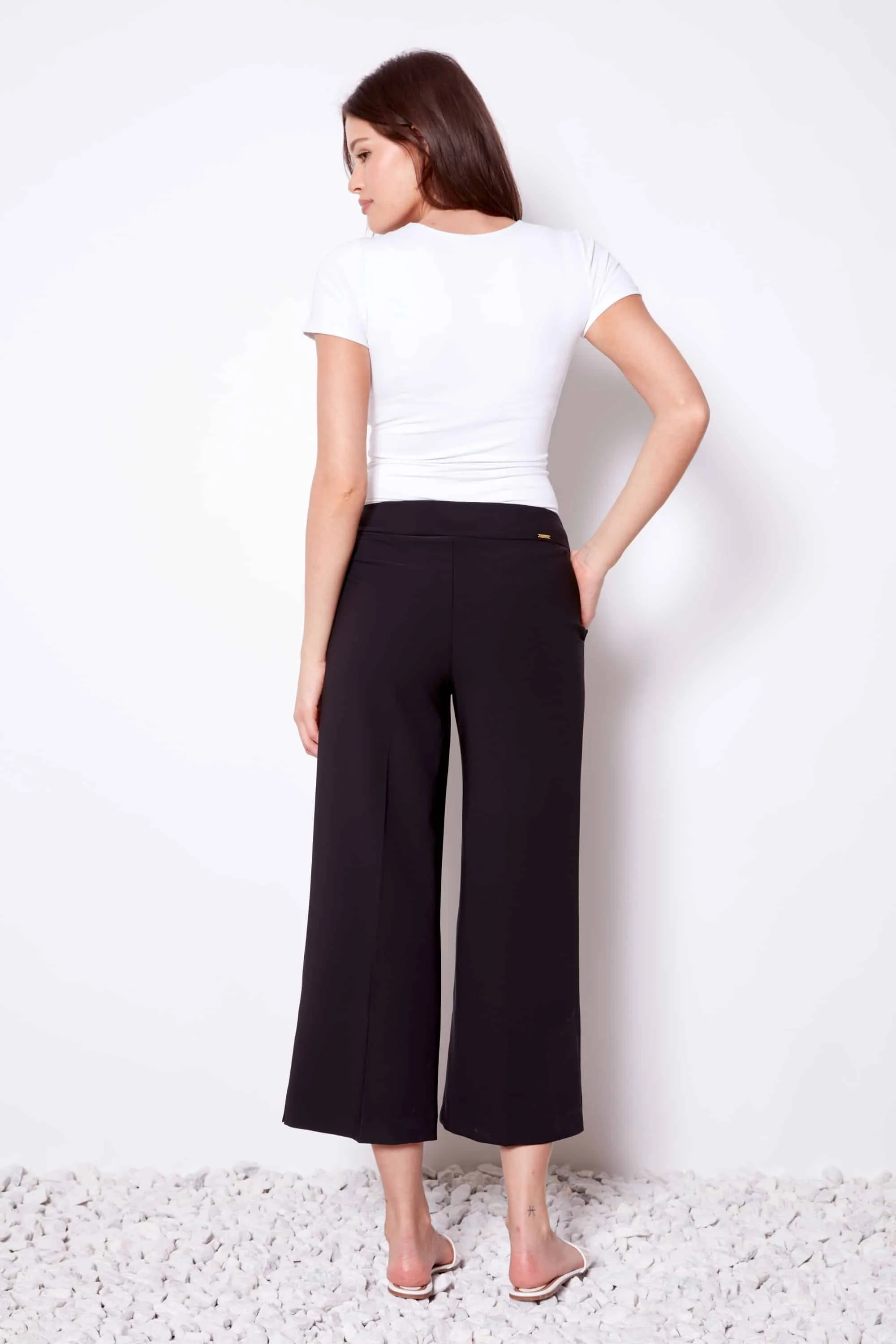 Solid Amalfi Wide Leg Crop