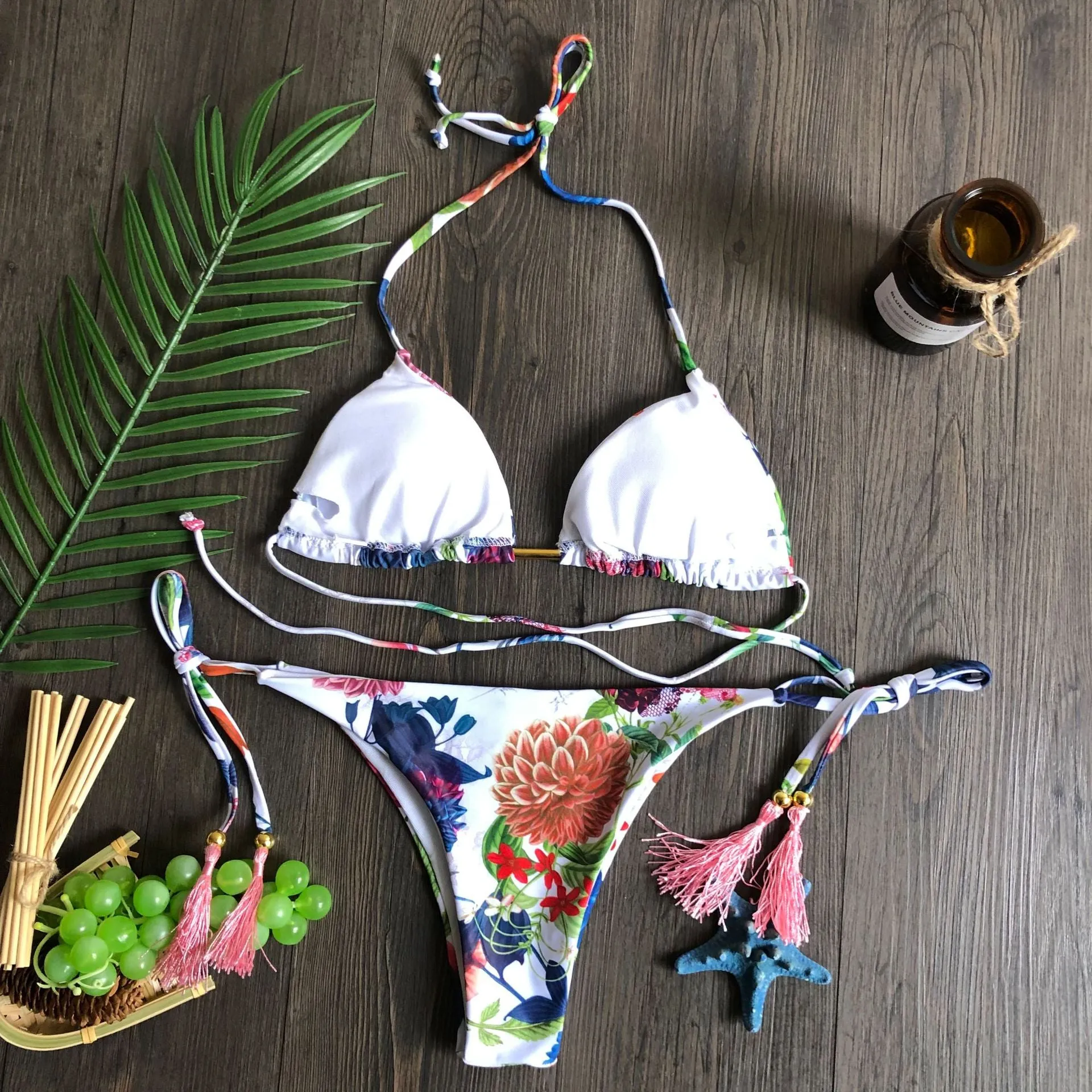 Sporty Stamp Push-Up Padded Swimsuit