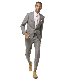 Sutton Stretch Tropical Wool Suit Jacket In Light Charcoal