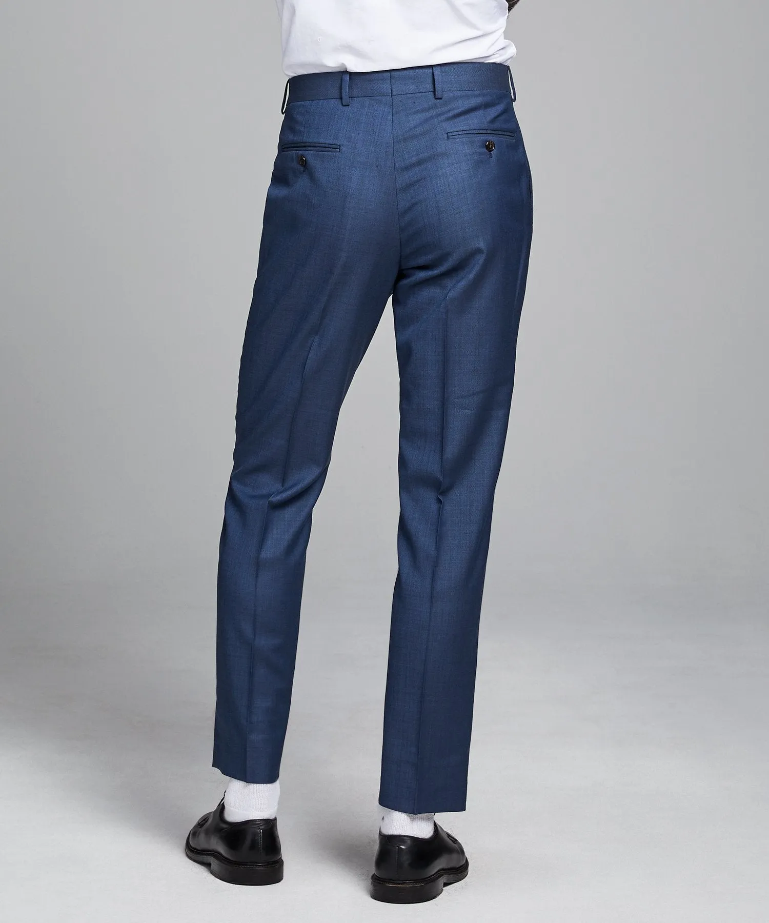 Sutton Stretch Tropical Wool Suit Trouser In Petrol Blue