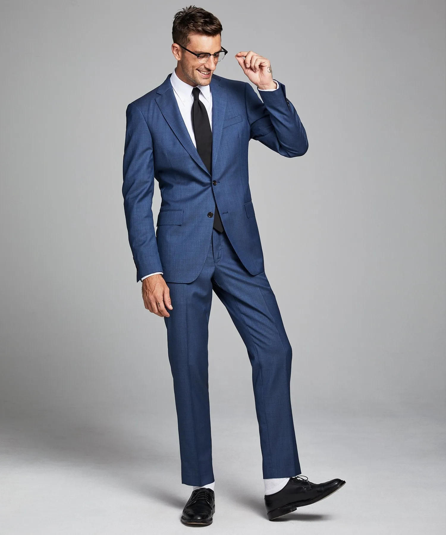 Sutton Stretch Tropical Wool Suit Trouser In Petrol Blue