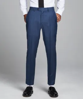 Sutton Stretch Tropical Wool Suit Trouser In Petrol Blue