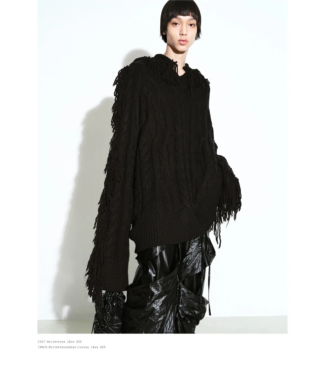 Tassel Studded Thick Knit Sweater