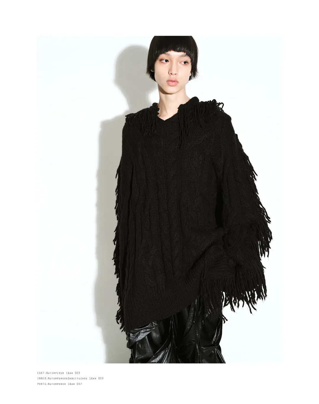 Tassel Studded Thick Knit Sweater