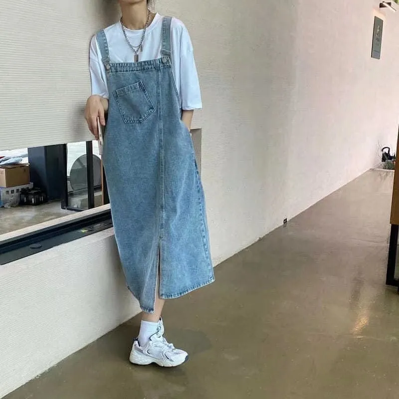 Wjczt Denim Jumpsuits Women Pant Woman Jeans High Waist Denim Pants Wide Leg Denim Clothing Blue Jeans Vintage Quality Fashion