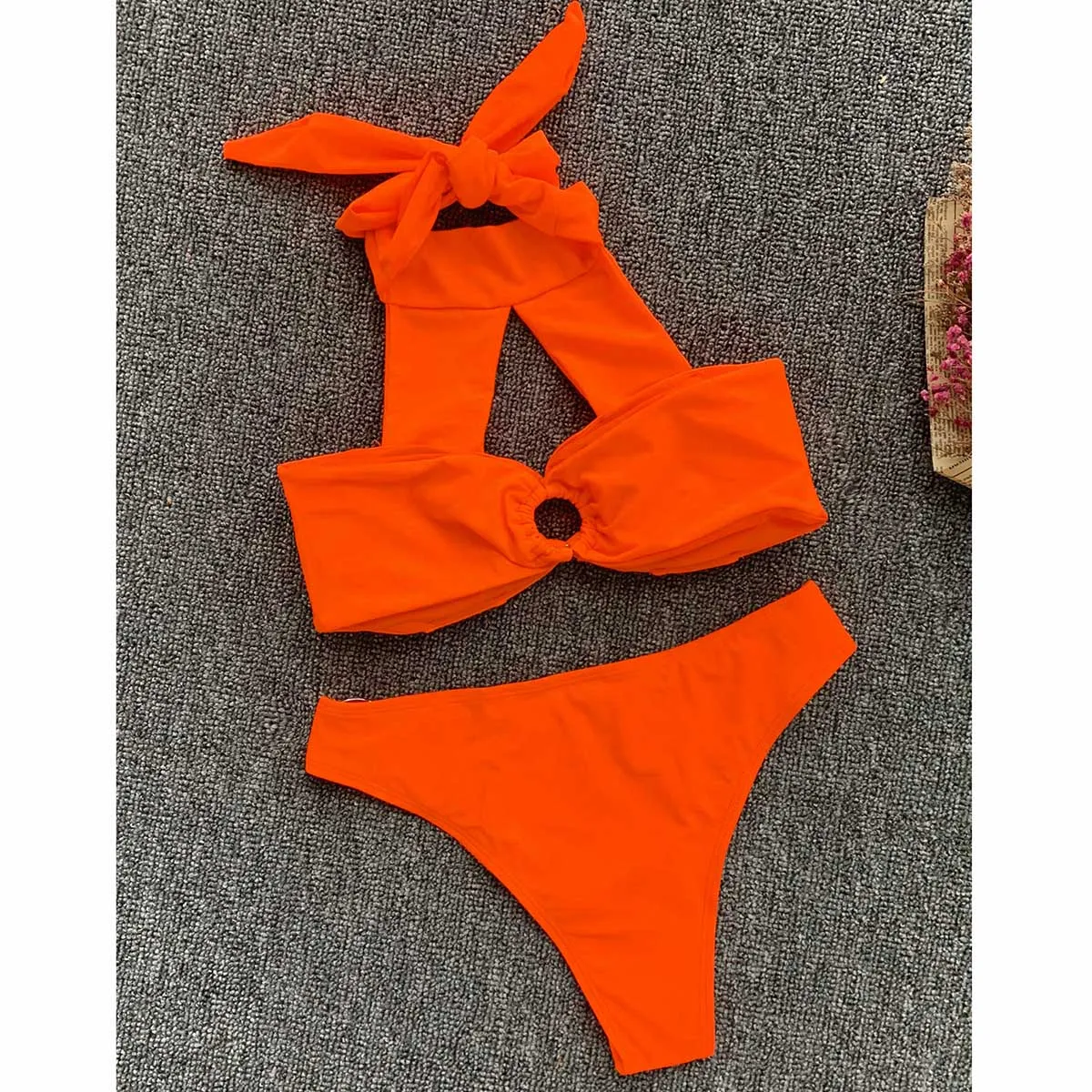 Women's High Waisted Halter Swimwear