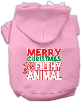 Ya Filthy Animal Screen Print Pet Hoodie Light Pink Xl (16)