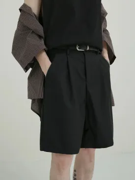 Zhou Solid Thin Suit Shorts