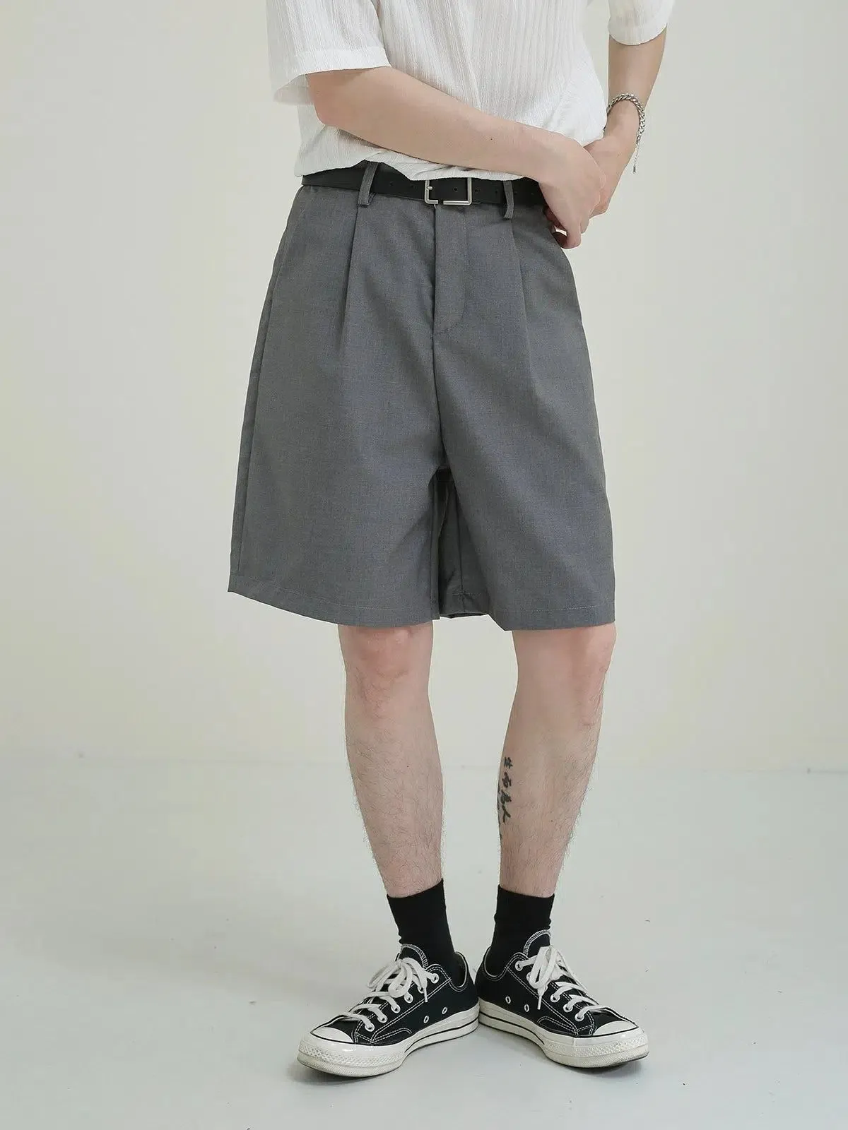 Zhou Solid Thin Suit Shorts