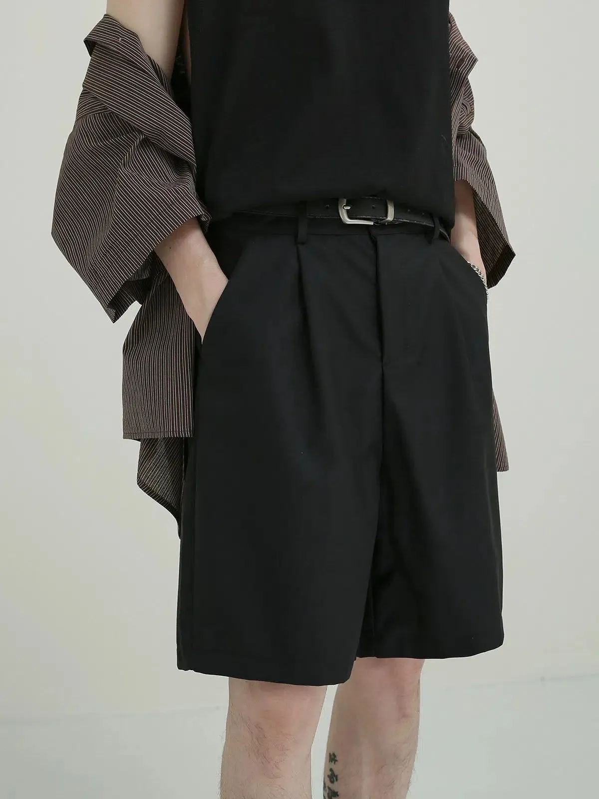 Zhou Solid Thin Suit Shorts