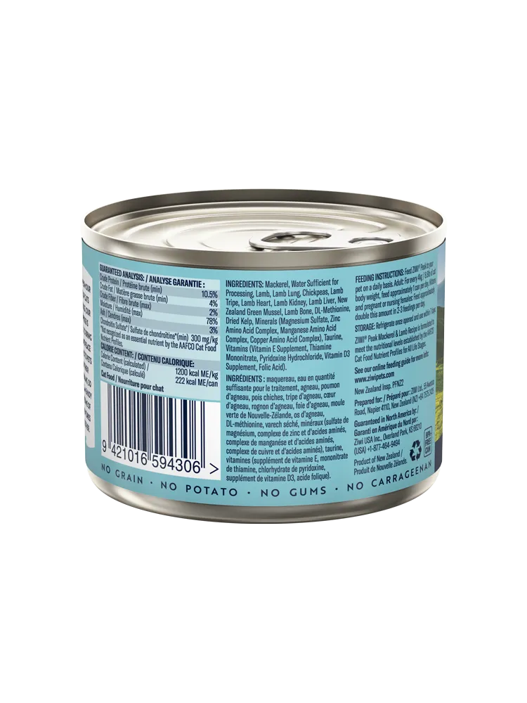 Ziwi Peak Cat Can Food Mackerel & Lamb